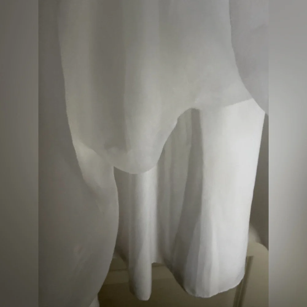 David's Bridal White Girls Formal Tulle Gown sz 4 flower girl formal clean - Picture 5 of 10